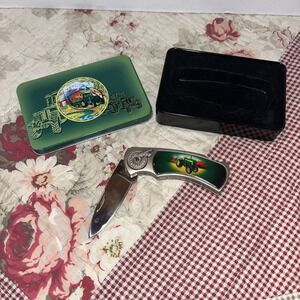 John Deere knife in‎ tin ,farm collectables